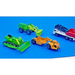 Vintage Diecast Construction Vehicles Lot Yatming Zylmex Hong Kong 70s